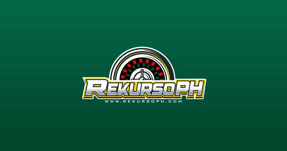 Main promotional banner showing Rekurso PH platform overview with app, games, and rewards for Filipino players